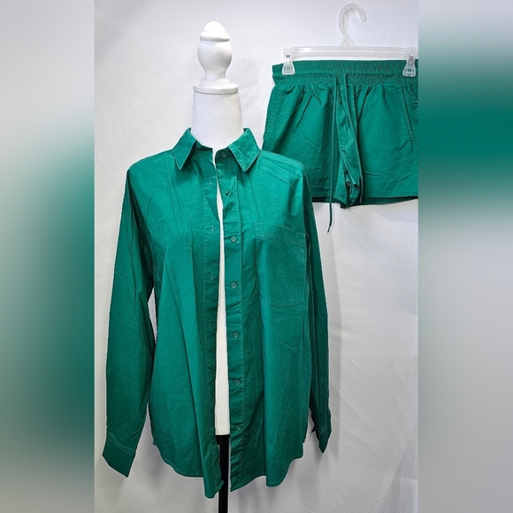 Forever 21 Green Two Piece Set - Picture 1 of 8